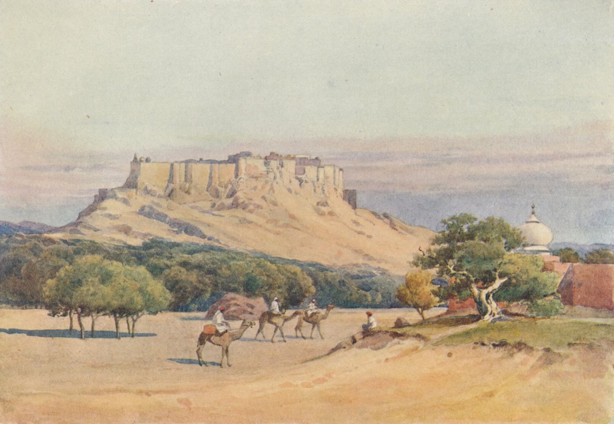 جودبور - منظر عام للقلعة ، c1880 1905. بواسطة الكسندر هنري هالام موراي