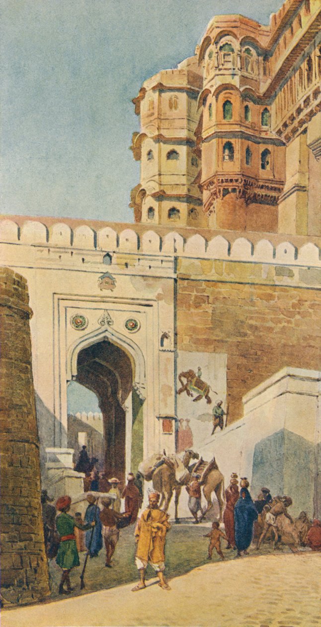 الصعود إلى القصر ، جودبور ، c1880 1905. بواسطة الكسندر هنري هالام موراي