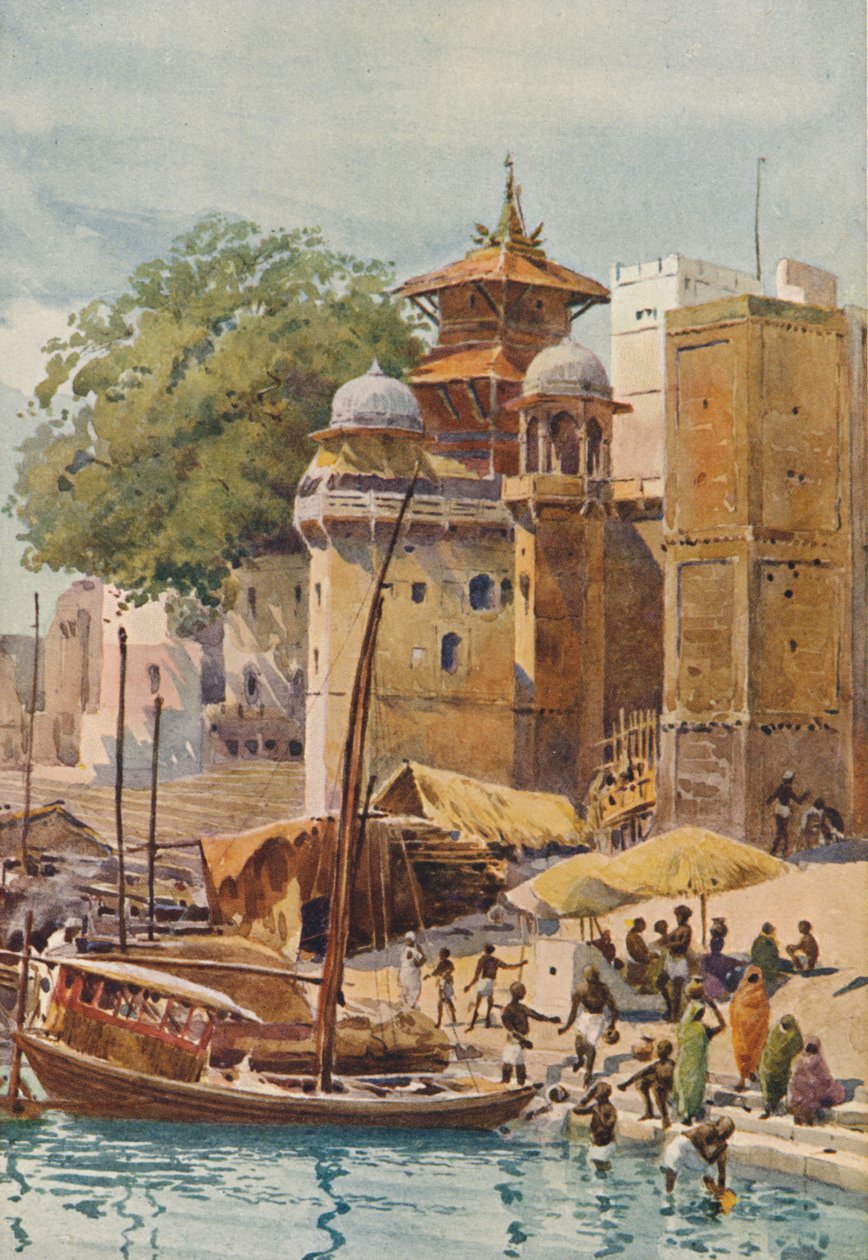 الاستحمام غاتس ، بيناريس ، c1880 1905. بواسطة الكسندر هنري هالام موراي