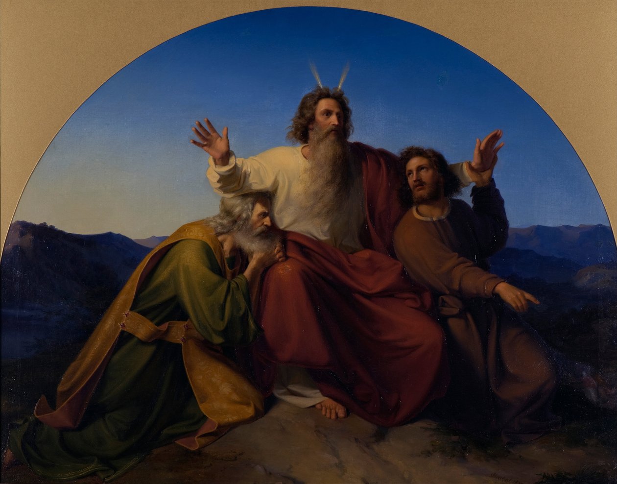 موسى ، هارون وحور ، 1837 بواسطة الكسندر هوبيل