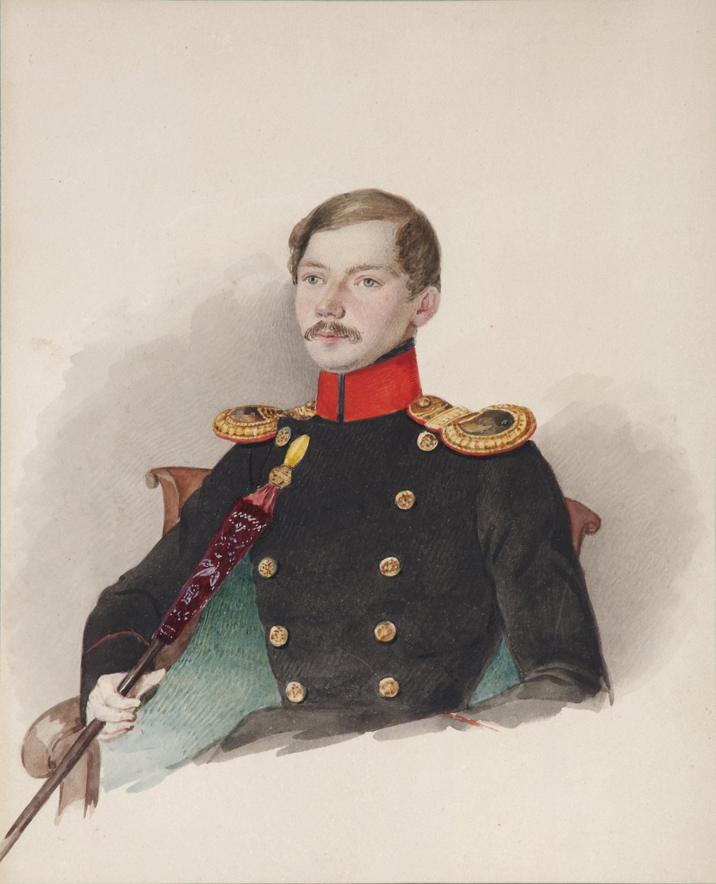 صورة لفاسيلي فاسيليفيتش إنجلهاردت 1814-1868 ، 1839-1840 بواسطة ألكسندر إيفانوفيتش كلوندر