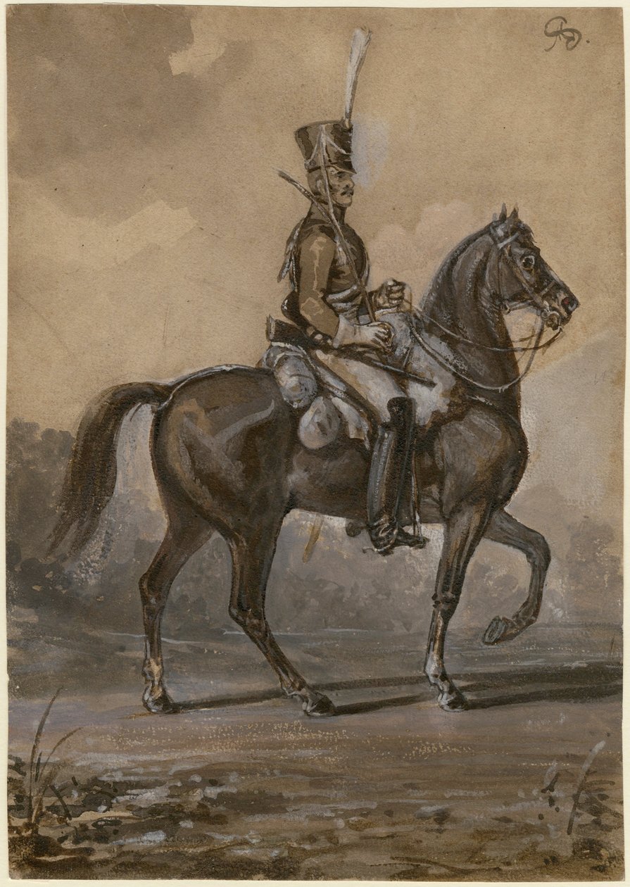 الفرس الروسي - Sauerweid ، Alexander Ivanovich (1783-1844) - 1820 - ألوان مائية على الورق - 22،9x16،2 - مجموعة خاصة بواسطة ألكسندر إيفانوفيتش ساويرويد