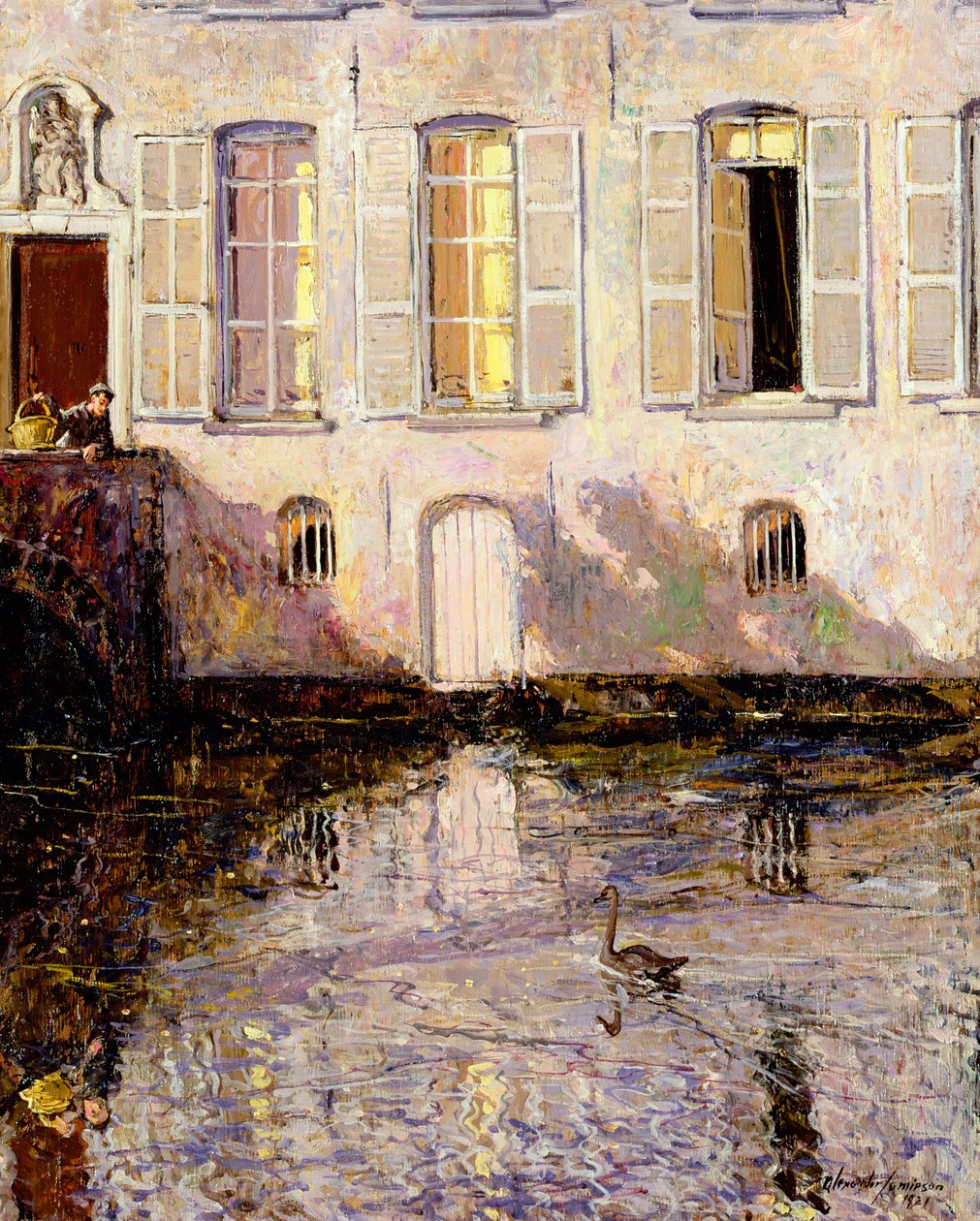 Feeding the Swans, Bruges بواسطة ألكسندر جاميسون