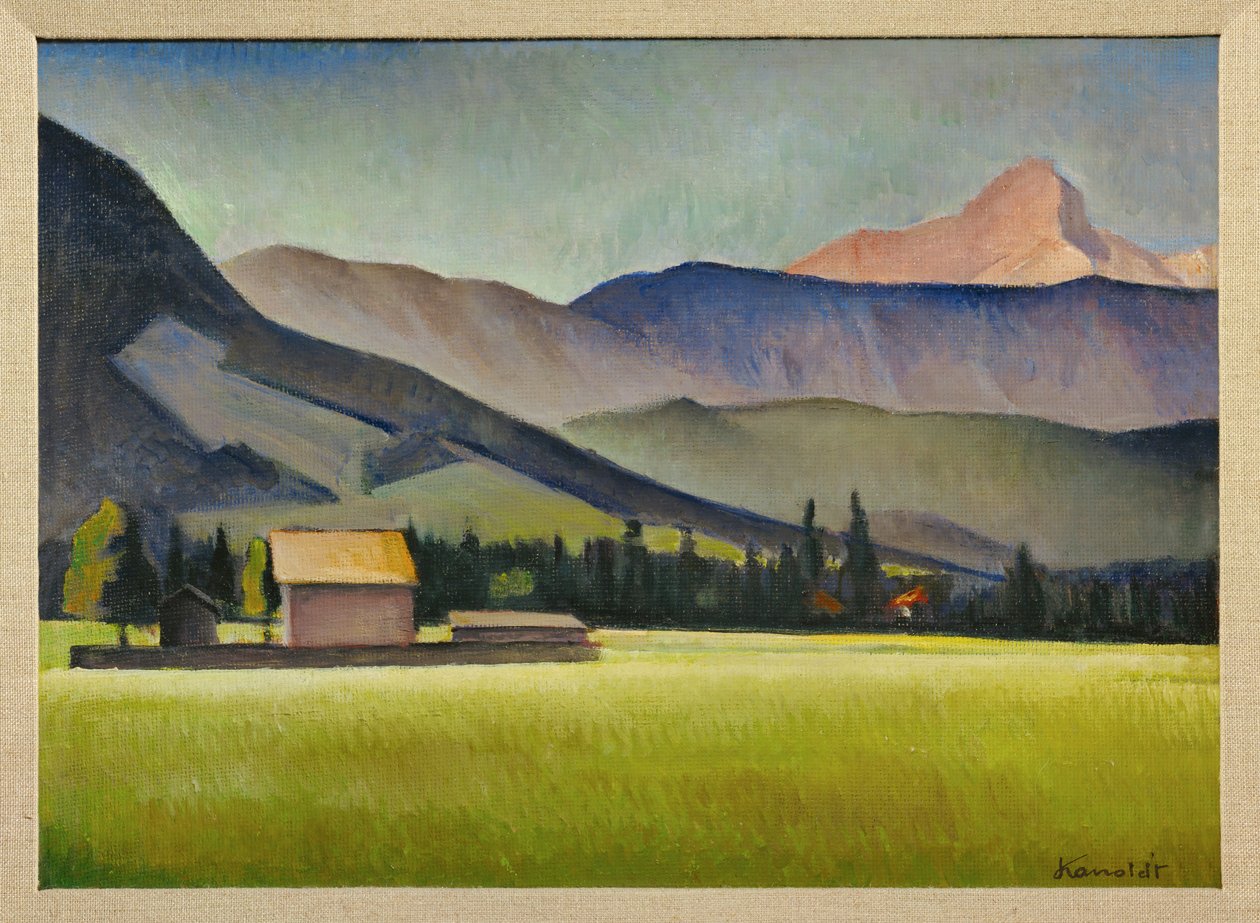 دانيال-بيك في جبال تسوغشبيتس، بافاريا (لوحة على ورق مقوى) بواسطة الكسندر كانولدت