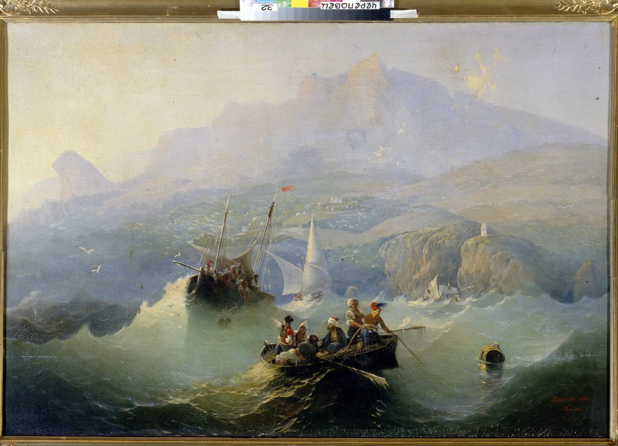 المهربون. (المهربون). لوحة للكسندر ماتفييفيتش دوروغوف (1819-1850) ، زيت على قماش بواسطة الكسندر ماتفييفيتش دوروجوف