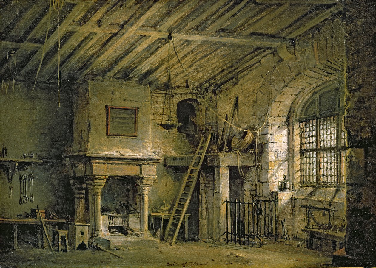 تولبوث ، تصميم مسرحي لـ "قلب ميدلوثيان" ، حوالي عام 1819 (زيت على قماش) بواسطة الكسندر نسميث