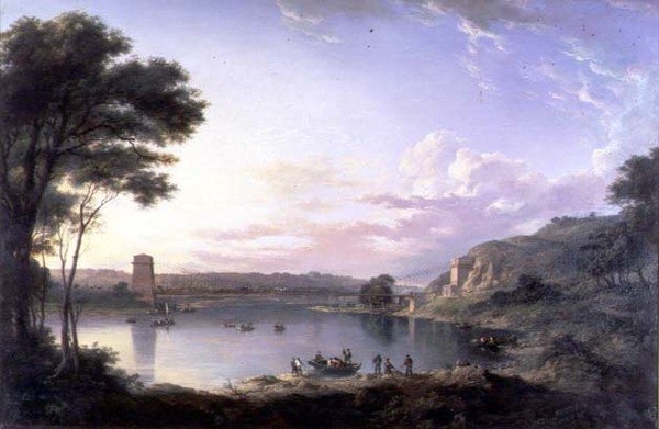 جسر الاتحاد بالقرب من بيرويك على تويد ، حوالي عام 1819 (زيت على قماش) بواسطة الكسندر نسميث