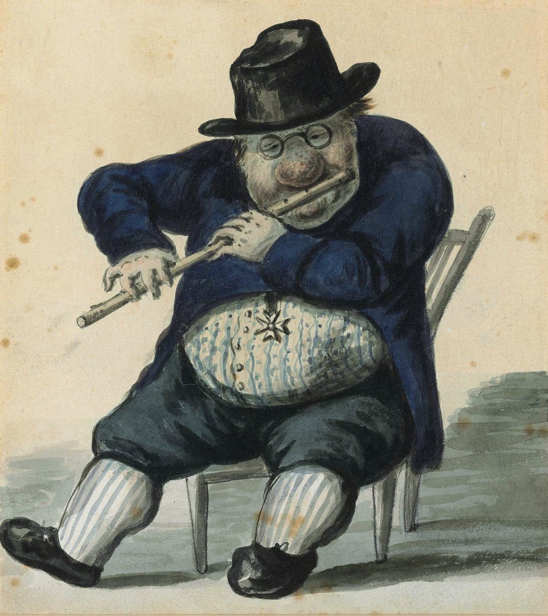 صورة كاريكاتورية للمهندس المعماري جياكومو كورينغي 1744-1817 ، 1811 بواسطة ألكسندر أوسيبوفيتش أورلوفسكي
