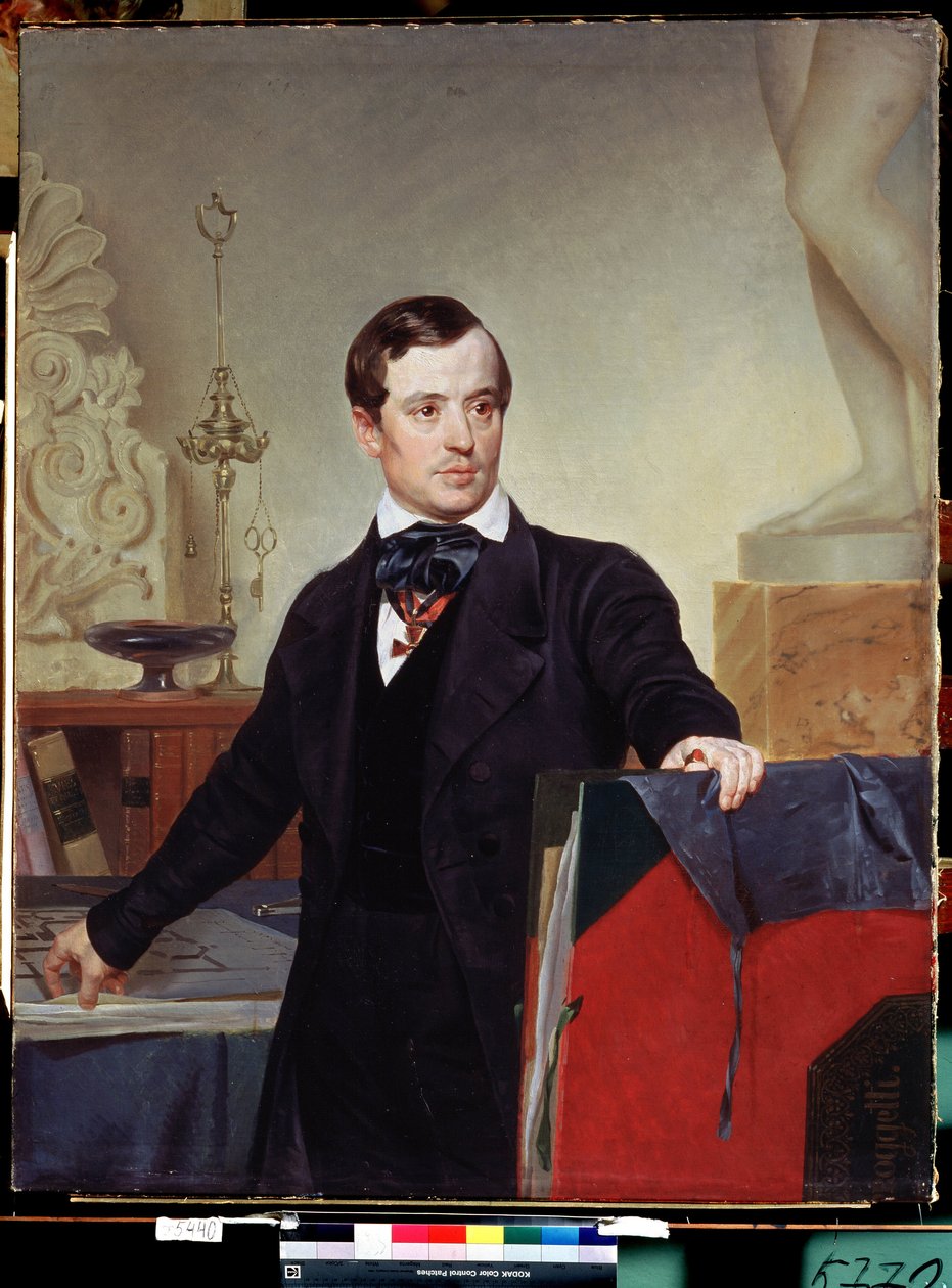 "" صورة للرسام والمهندس المعماري ألكسندر بريولوف (ألكسندر بريولوف) (1798-1877) "" لوحة لكارل بريولوف (بريولوف) (1799-1852) المتحف الروسي الحكومي سانت بطرسبرغ بواسطة الكسندر بافلوفيتش بريولوف