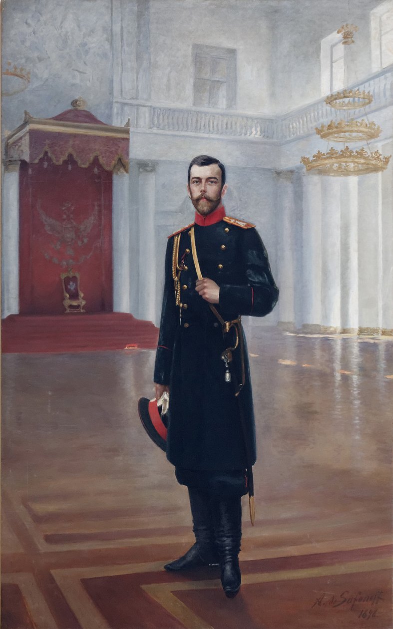 صورة للإمبراطور نيكولاس الثاني 1868-1918 ، 1898 بواسطة الكسندر بتروفيتش سافونوف