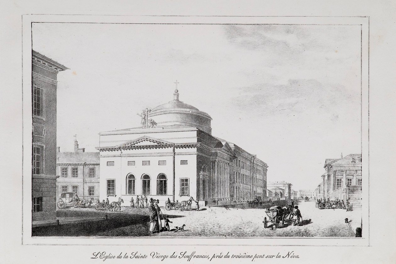 كنيسة الفرح لجميع الذين حزنوا مناظر سلسلة سانت بطرسبرغ ، 1820s بواسطة ألكسندر بلوخارت