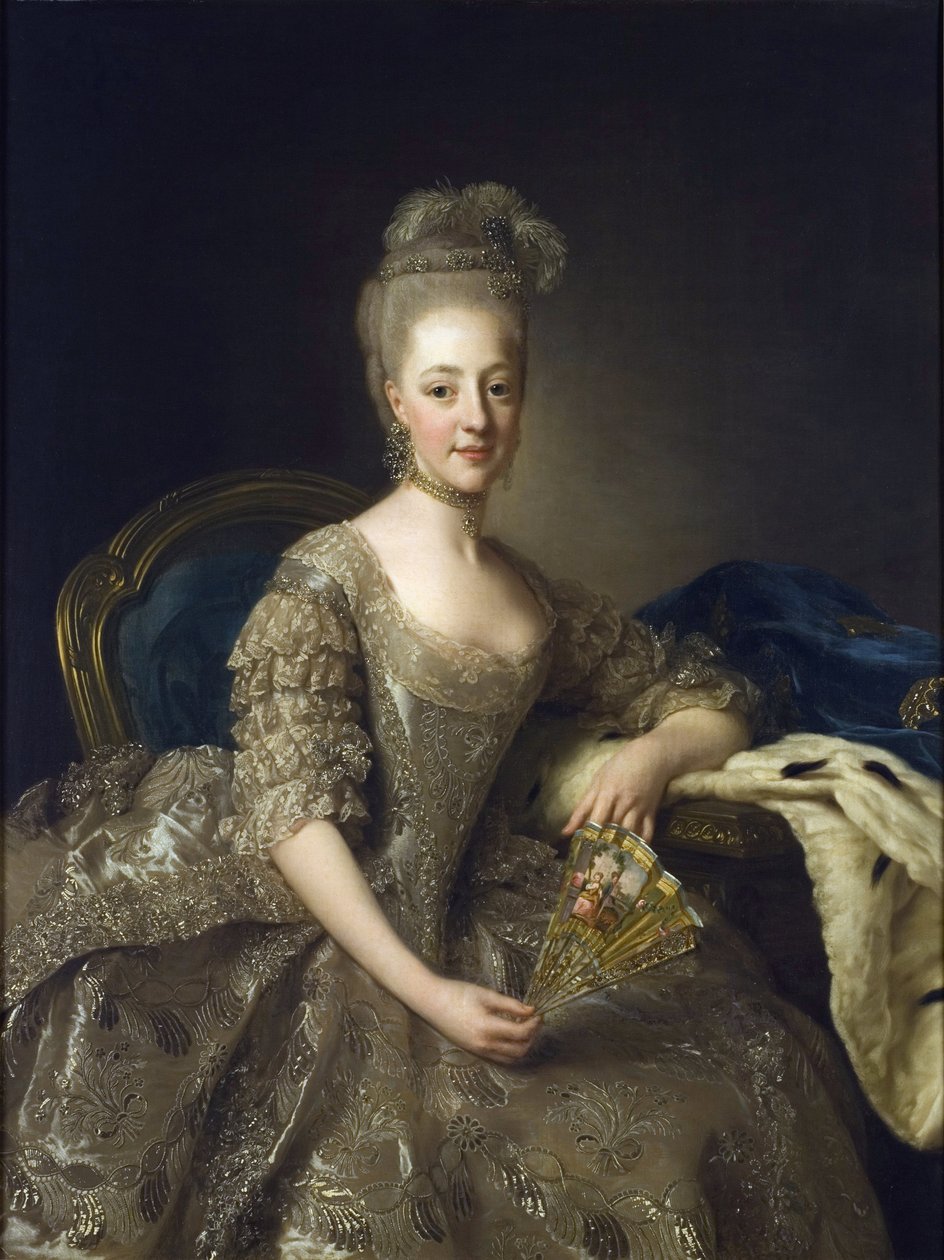 Hedwige-Elisabeth-Charlotte de Schleswig-Holstein-Gottorp - صورة هيدويغ إليزابيث شارلوت من هولشتاين غوتورب (1759-1818) - بينتور دي ألكسندر (ألكسندر) روزلين (1718-1793) بواسطة الكسندر روسلين