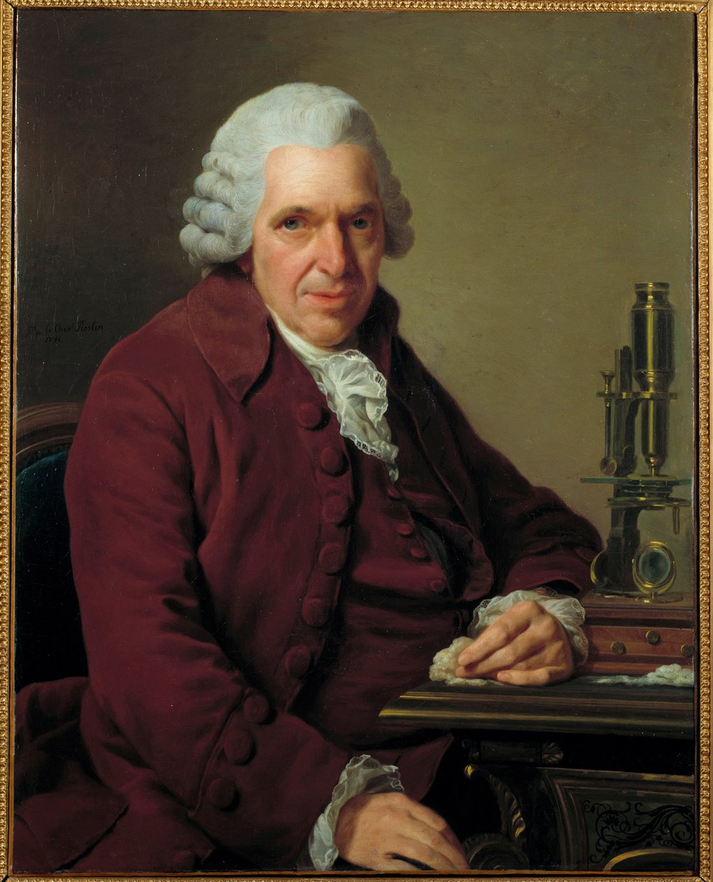 Portrait of Louis Jean Marie Daubenton, dit Daubenton (1716 - 1800), French naturalist.Painting by Roslin Alexandre (1718 - 1793) Orleans Musee Des Beaux Arts. - Portrait of Louis-Jean-Marie Daubenton, called Daubenton بواسطة الكسندر روسلين