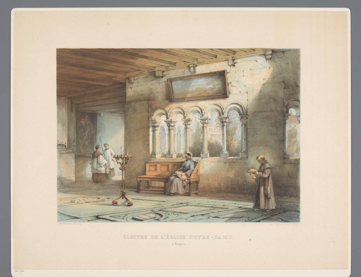 Klooster van Onze-Lieve-Vrouwebasiliek te Tongeren دير كنيسة نوتردام في تونغريس (العنوان على الجسم) الآثار القديمة للعمارة من القرن الحادي عشر إلى القرن الثالث عشر في ليمبورغ (عنوان السلسلة) بواسطة الكسندر شيبكنز
