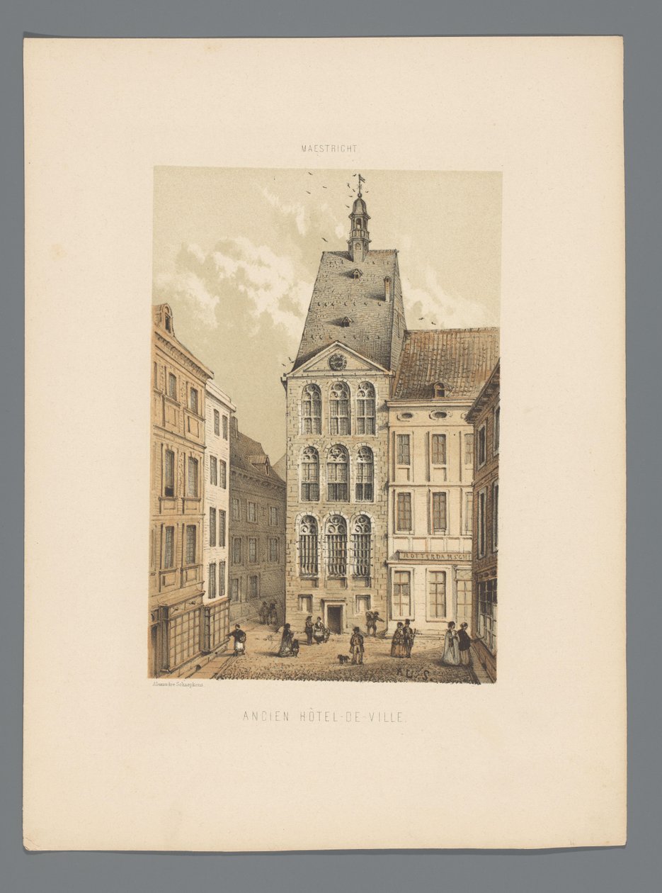 قاعة المدينة القديمة في ماستريخت Ancien Hôtel-de-ville (العنوان على الكائن) Monuments de Maastricht (عنوان السلسلة) بواسطة الكسندر شيبكنز