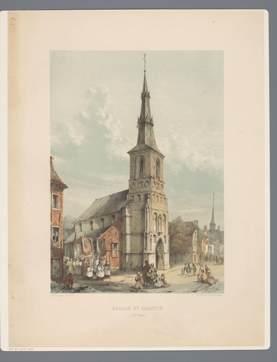 Sint-Maartenkerk و Sint-Truiden كنيسة سانت مارتن في سانت تروند (العنوان على وجوه) الآثار القديمة للعمارة من القرن الحادي عشر إلى القرن الثالث عشر في ليمبورغ (عنوان السلسلة) بواسطة الكسندر شيبكنز