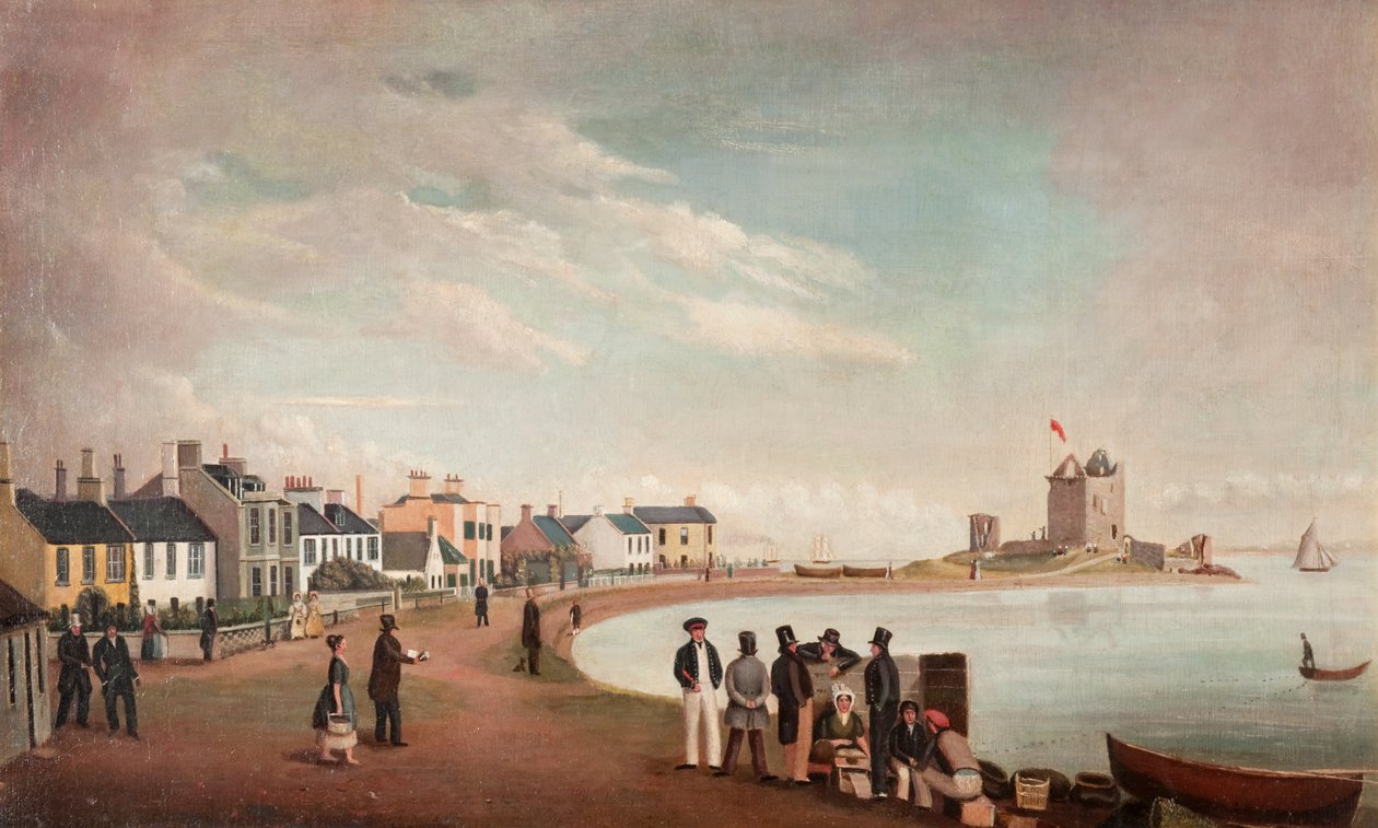 شاطئ الهلال وقلعة بروتي ، حوالي عام 1835 (زيت على قماش) بواسطة الكسندر سميث
