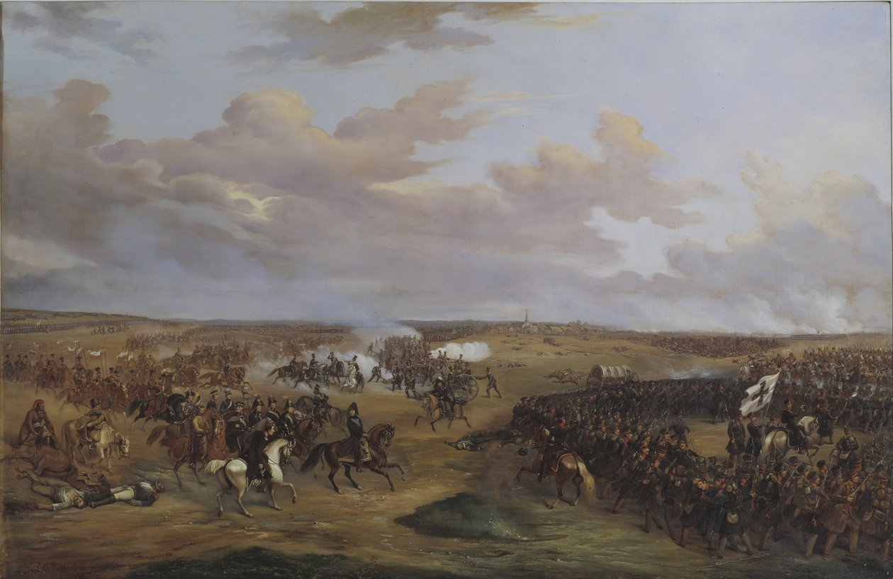 La bataille de Dennewitz (Allemagne) ، 6 سبتمبر 1813 - معركة Dennewitz في 6 سبتمبر 1813 ، بواسطة Wetterling ، Alexander (1796-1858). زيت على قماش بواسطة ألكسندر ويترلينغ