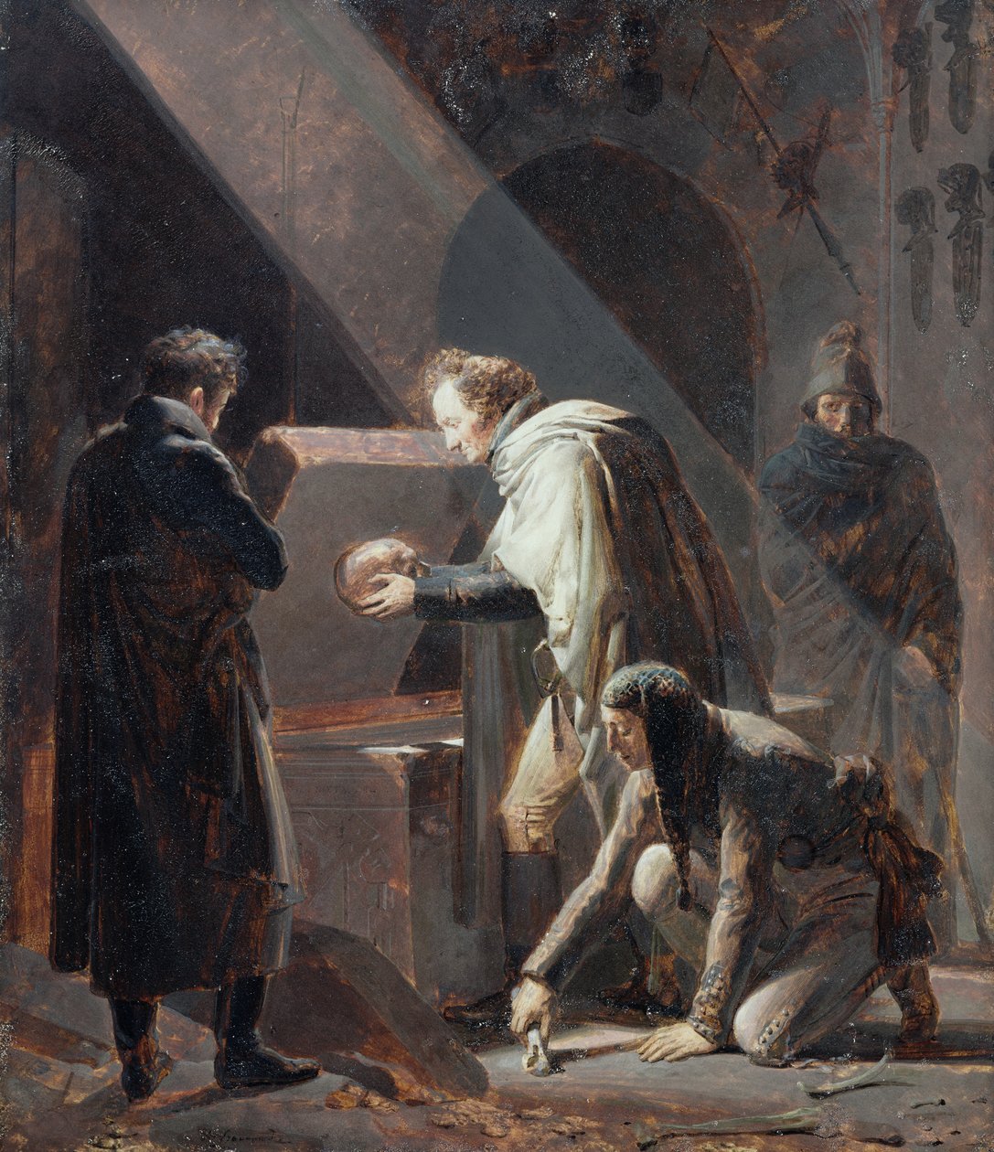 دومينيك فيفانت دينون (1747-1825) استبدال عظام لو سيد في قبره بواسطة الكسندر إيفاريست فراغونارد