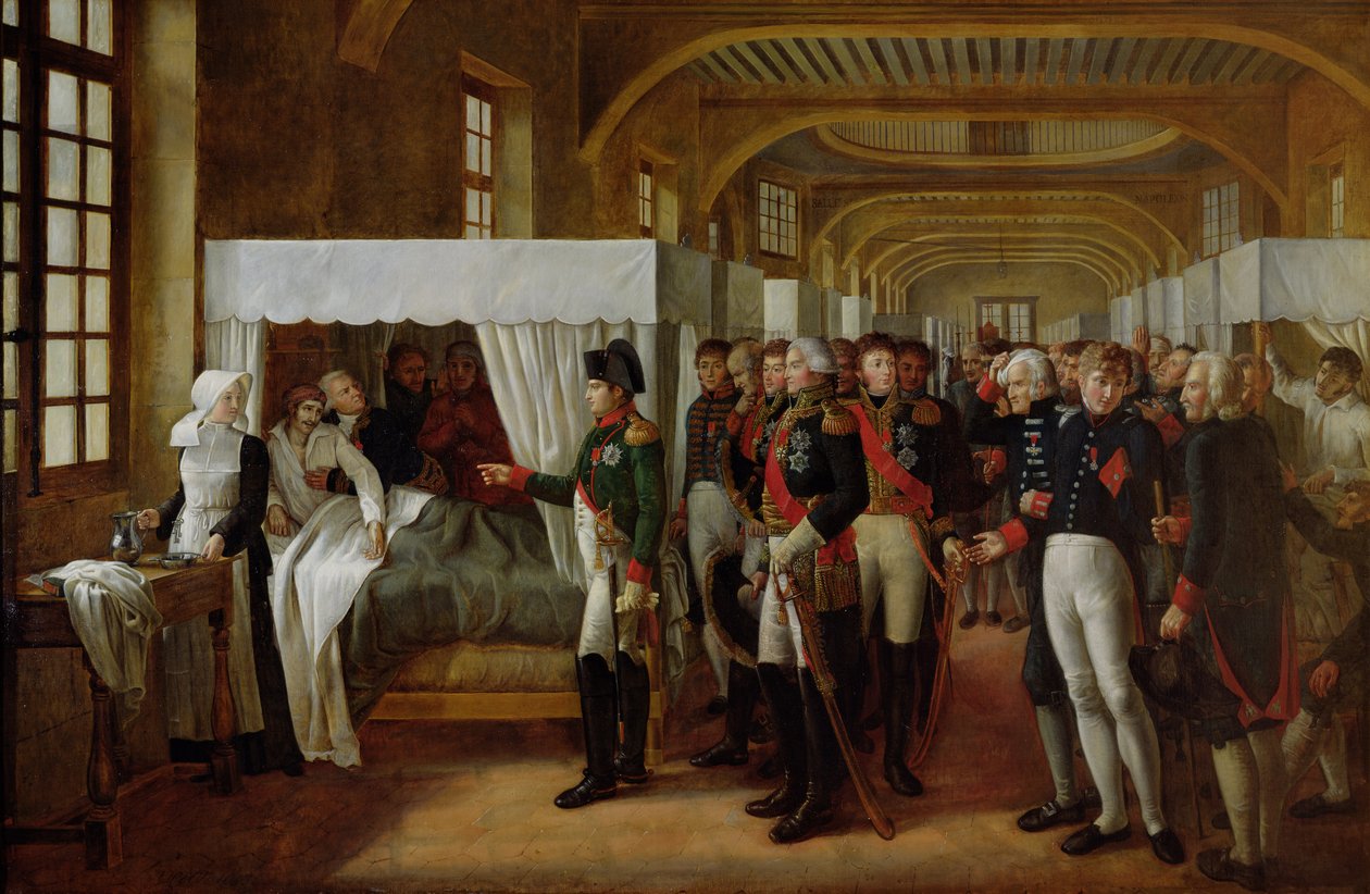 نابليون يزور عيادة Invalides في 11 فبراير 1808 ، 1809 بواسطة الكسندر فيرون بيليكور