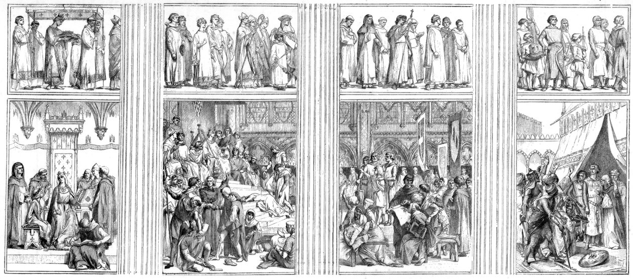 الرسم في الجناح الأيسر من البانثيون ، باريس ، c1880-1882. بواسطة ألكسندر كابانيل