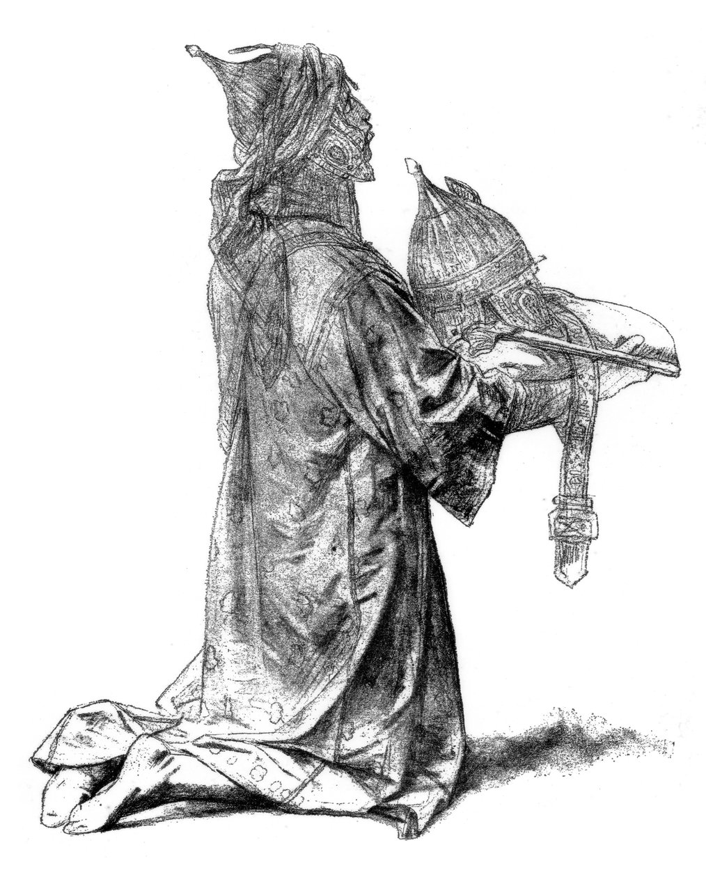 دراسة لمسلسل ، لأسر سانت لويس ، c1880-1882. بواسطة ألكسندر كابانيل