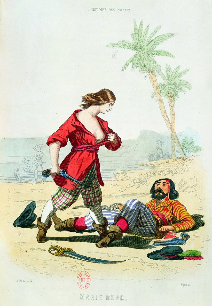 ماري ريد (ت 1720) من "Histoire des Pirates" بقلم P. كريستيان ، نقشها A. Catel ، 1852 بواسطة الكسندر ديبيل