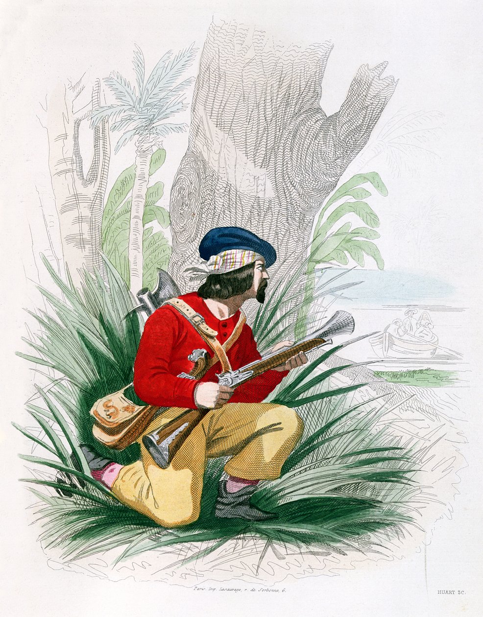 القرصان ، من "Histoire des Pirates" بقلم P. Christian ، نقش بواسطة Huart ، 1852 بواسطة الكسندر ديبيل