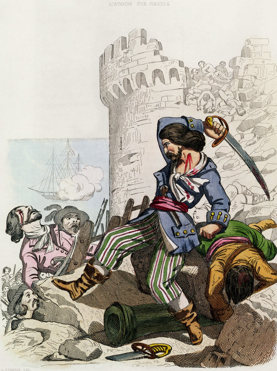 The Chevalier de Gramont ، من "Histoire des Pirates" بقلم P. Christian ، منقوش بواسطة A. Catel ، 1852 بواسطة الكسندر ديبيل