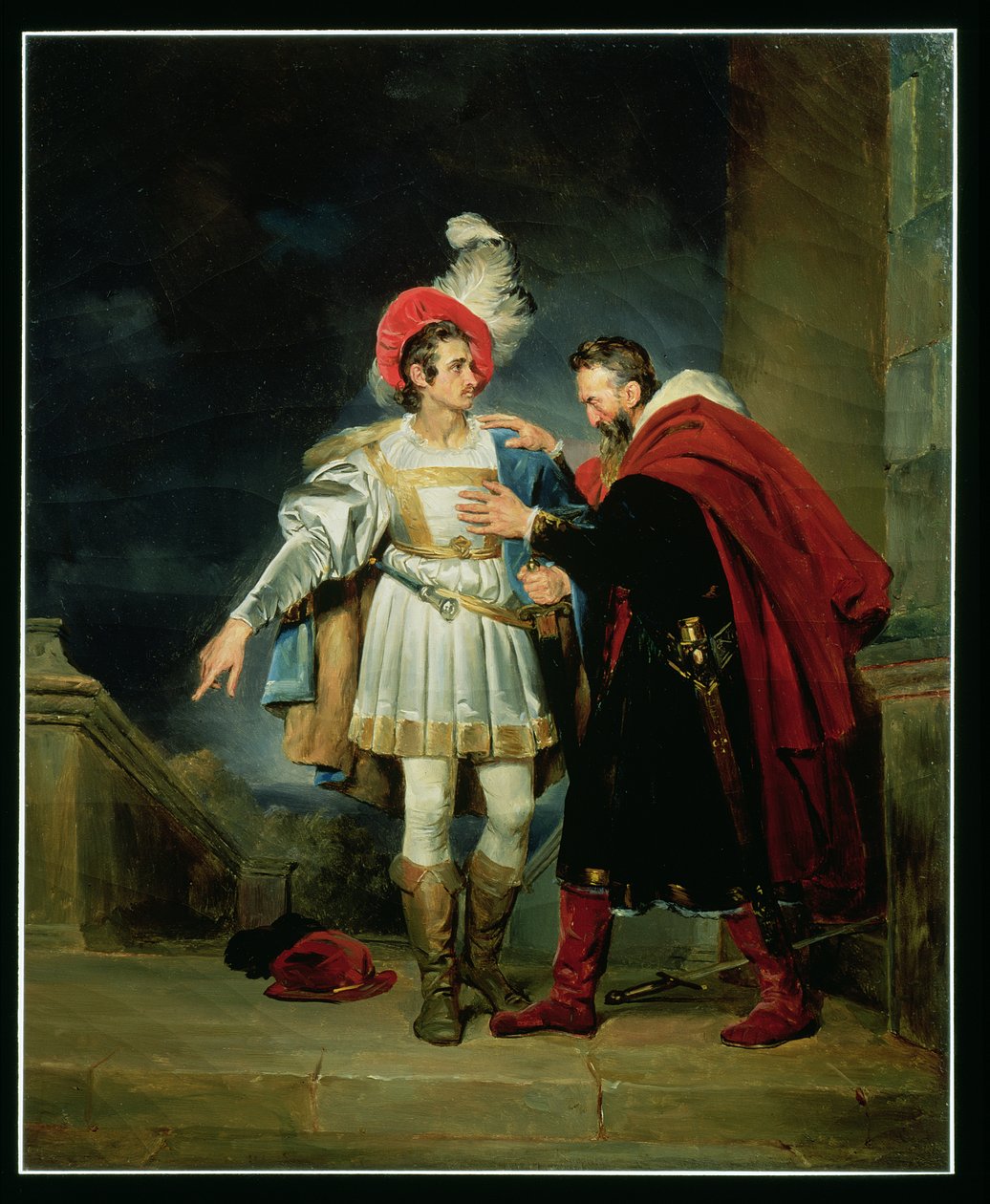 رودريغو دي فيفار ، El Cid (c.1043-99) ووالده ، Don Diego ، c.1827 بواسطة الكسندر إيفاريست فراغونارد
