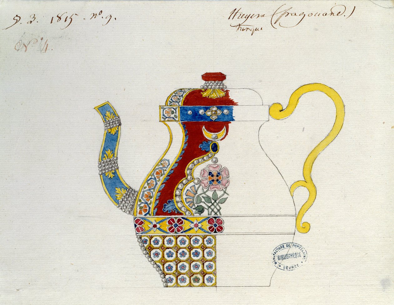 العرض التركي. رسم الكسندر إيفاريست فراغونارد (1780-1850). سيفرس ، صناعة البورسلين بواسطة الكسندر إيفاريست فراغونارد