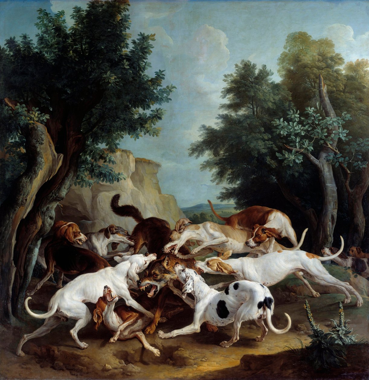 وولف هانت لوحة فرانسوا ديسبورتس (1661-1743) 1725 صن. 3،36x3،32 م الرنة ، متحف الفنون الجميلة بواسطة الكسندر فرانسوا ديسبورتس