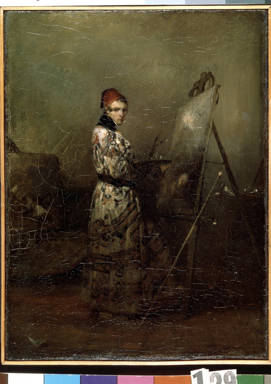 "" Autoportrait "(صورة ذاتية) لوحة رسمها الكسندر غابرييل ديكامبس (1803-1860) 1830 متحف هيرميتاج ، سانت بطرسبرغ بواسطة الكسندر جابرييل ديكامبس