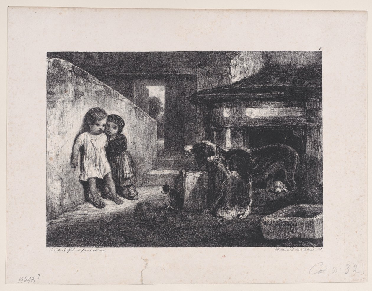 أطفال خائفون من Snarling Dog ، من سلسلة مشاهد الصيد ، 1829. بواسطة الكسندر جابرييل ديكامبس