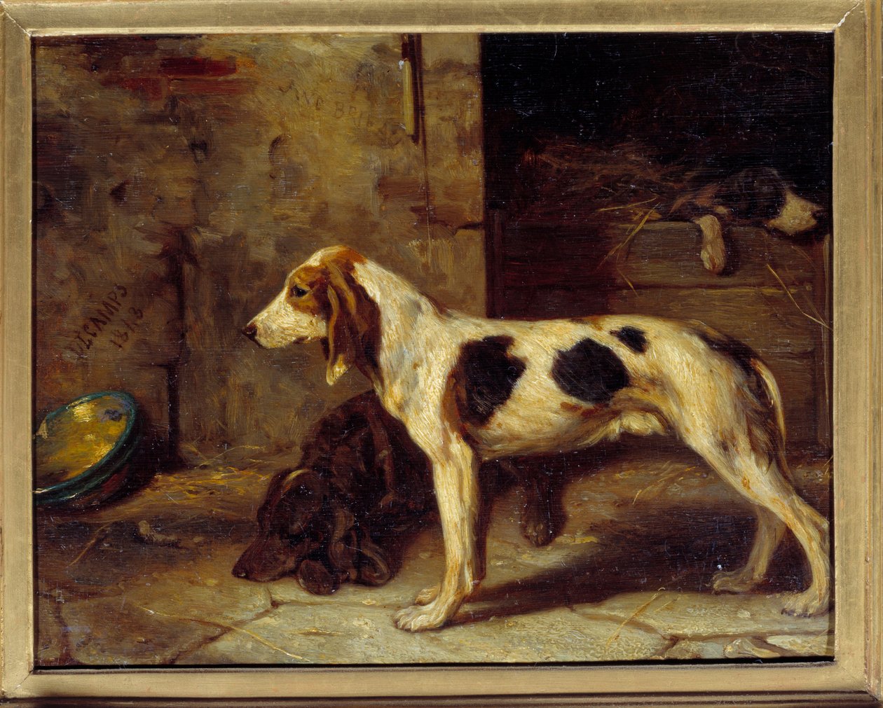 رسم الكلاب Brifauts بواسطة الكسندر غابرييل ديكامبس (1803-1860) 1843 صن. 0،25x0،32 م بواسطة الكسندر جابرييل ديكامبس