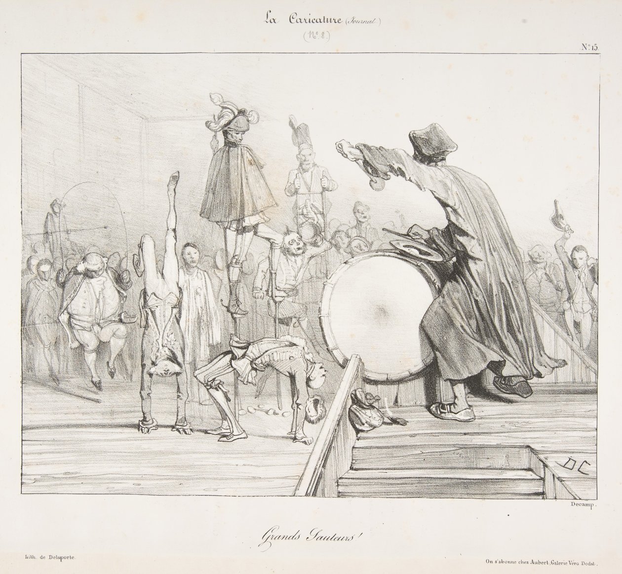 Grands Sauteurs! ، من La Caricature ، 1823-1860. بواسطة الكسندر جابرييل ديكامبس