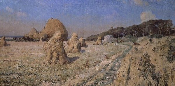 Stooks الذرة في حقل بواسطة ألكسندر نوزال