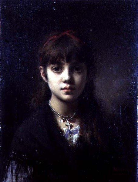 ابنة الفنانين ، 1884 (انظر أيضًا 65312) بواسطة أليكسي أليكسيفيتش هارلاموف