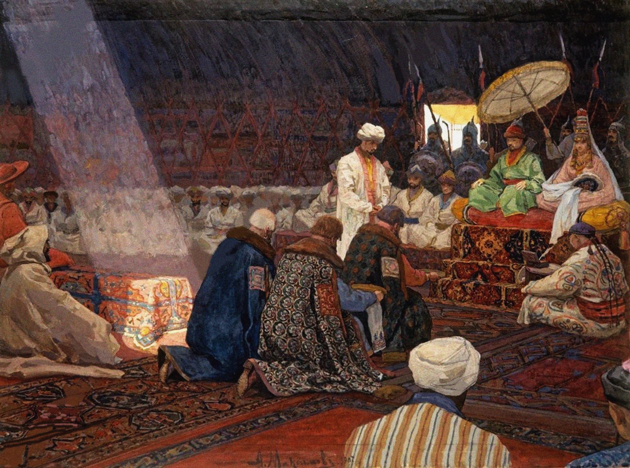 في القبيلة الذهبية ، 1907 بواسطة أليكسي فيدوتوفيتش ماكسيموف