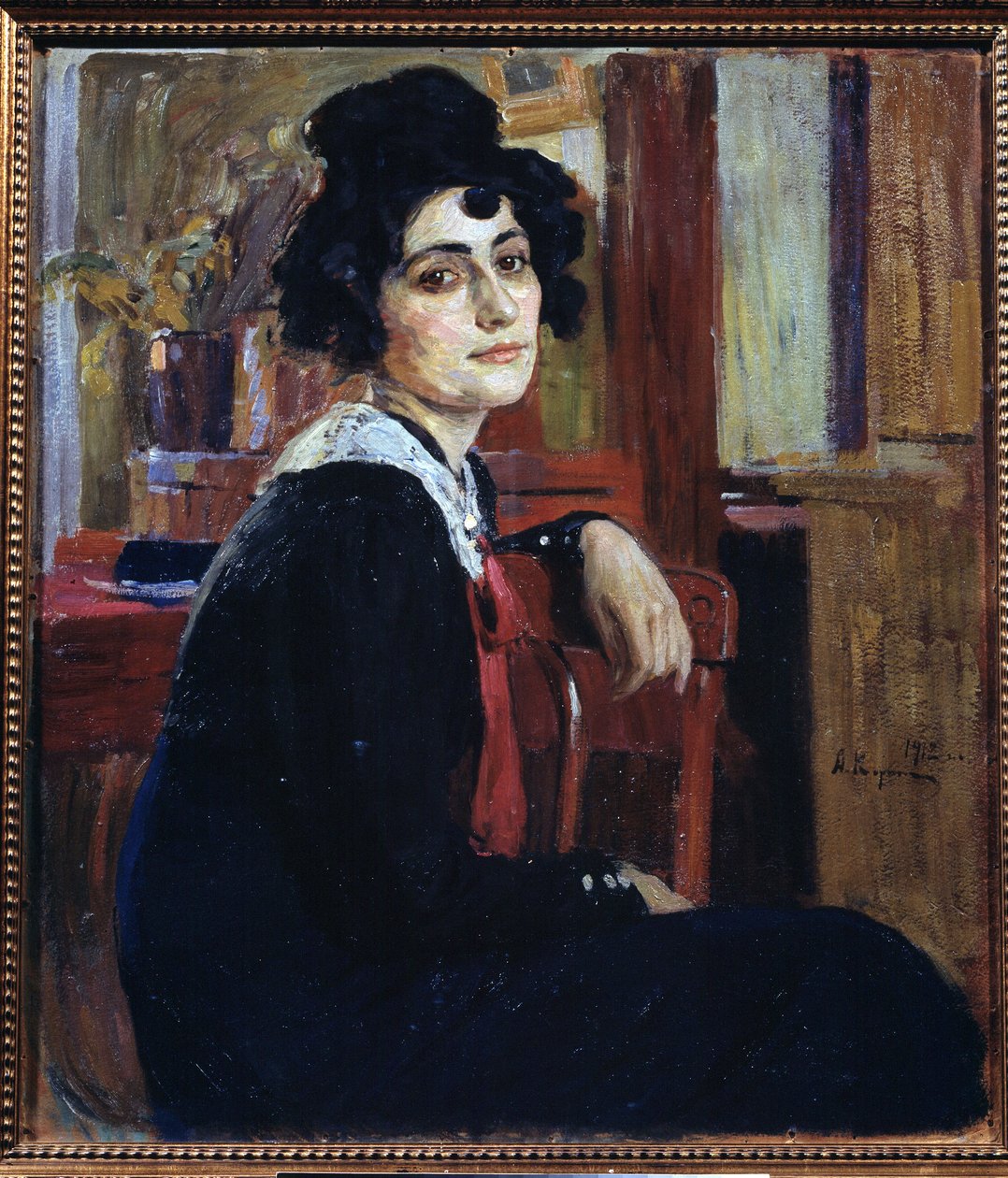 فرنسية (فرنسية). لوحة أليكسي ميخائيلوفيتش كورين (كورين) (1865-1923) ، زيت على قماش بواسطة أليكسي ميخائيلوفيتش كورين