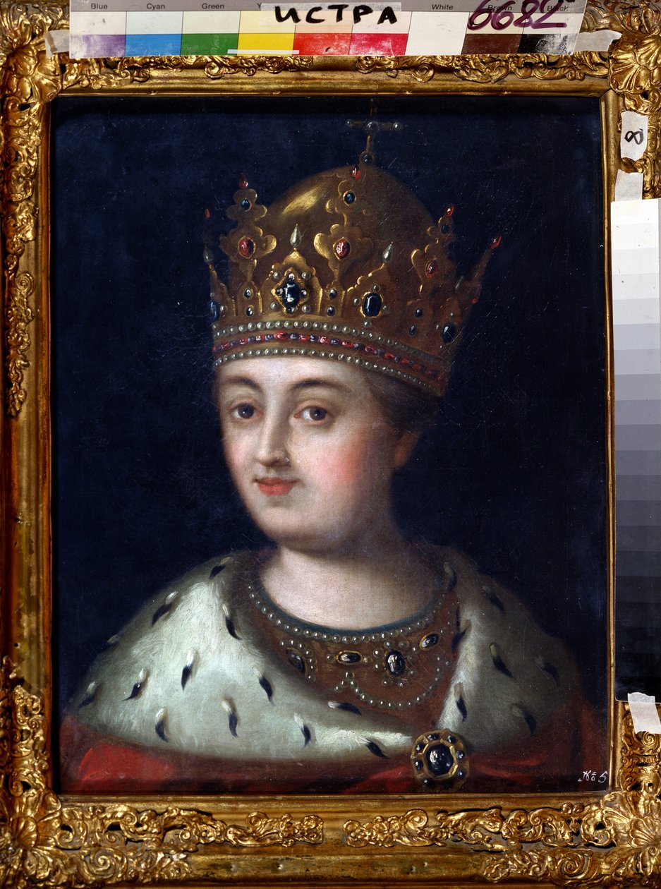 صورة للوصي صوفيا ألكسييفنا (1657-1704) (صورة للوصي صوفيا ألكسييفنا). رسم أليكسي بتروفيتش أنتروبوف (1716-1795). زيت على قماش ، 51.5 × 42.2 سم بواسطة أليكسي بتروفيتش أنتروبوف