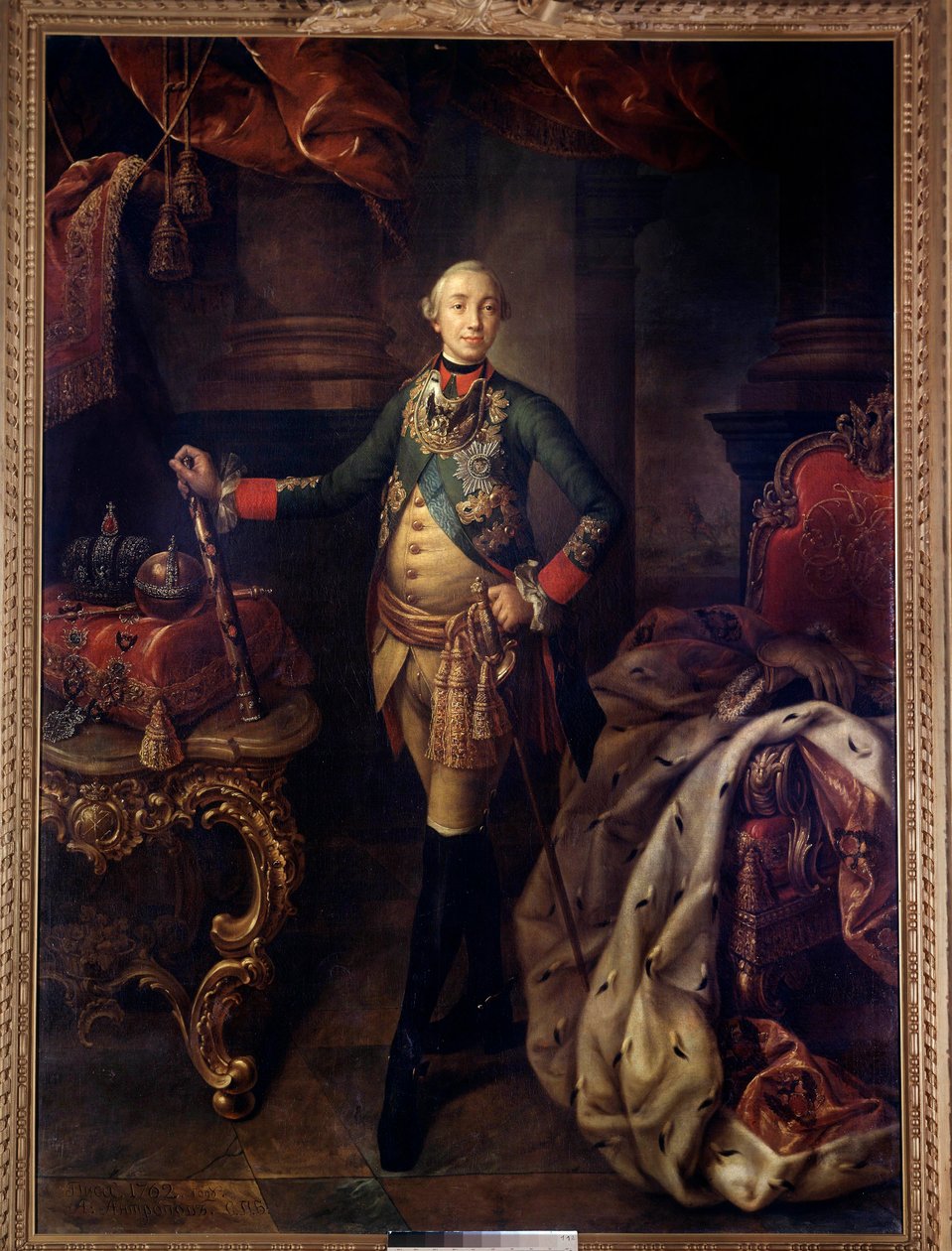 Portrait in foot of Peter III (1728-1762) Painting by Aleksei Antropov (1716-1795) 18th century. St. Petersburg. Hermitage Museum بواسطة أليكسي بتروفيتش أنتروبوف