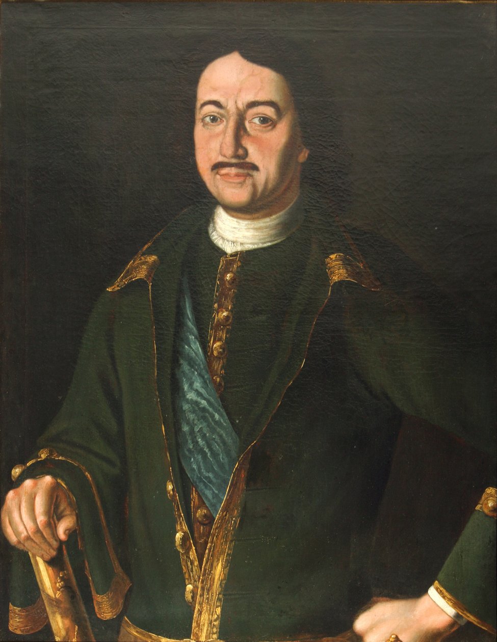 صورة للإمبراطور بطرس الأول الكبير 1672-1725 ، 1758 بواسطة أليكسي بتروفيتش أنتروبوف