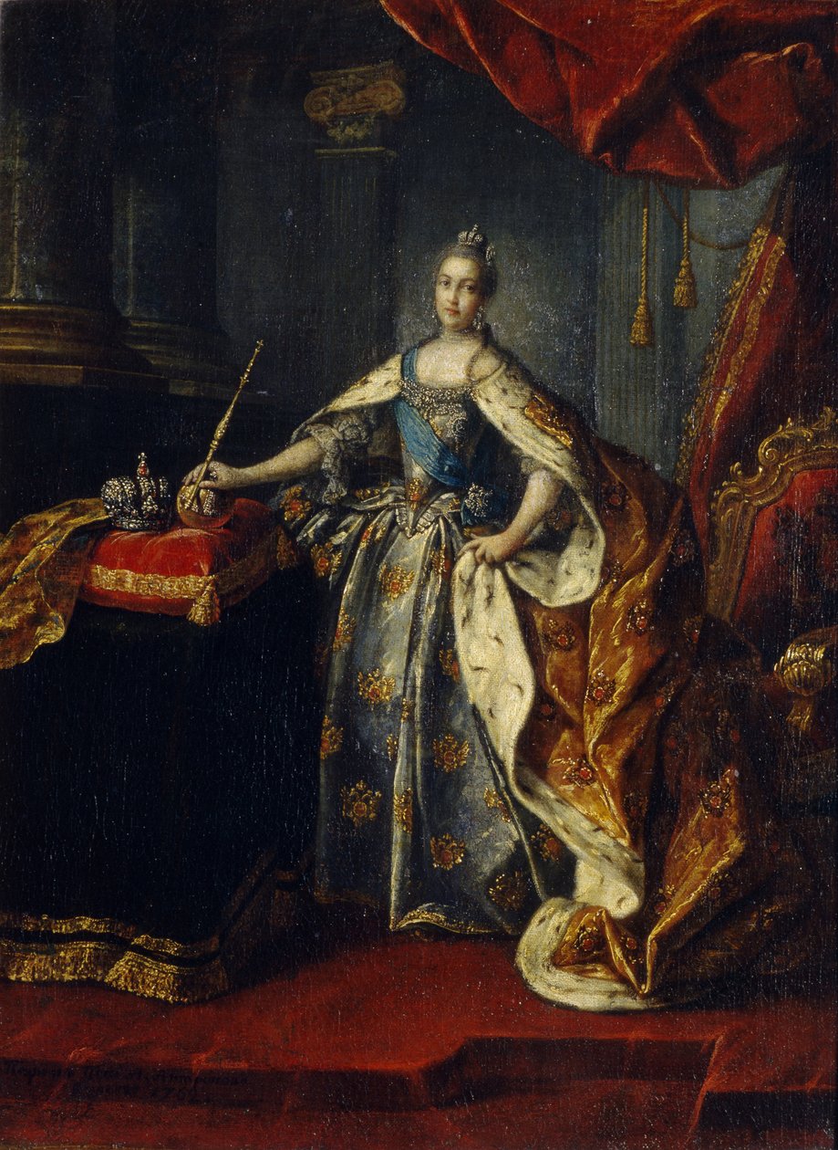 صورة الإمبراطورة كاثرين الثانية 1729-1796 ، 1762 بواسطة أليكسي بتروفيتش أنتروبوف