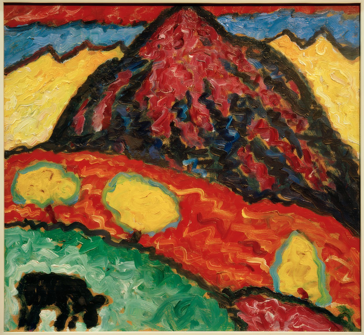 A. Jawlensky ، المناظر الطبيعية مع بقرة بواسطة Alexej von Jawlensky