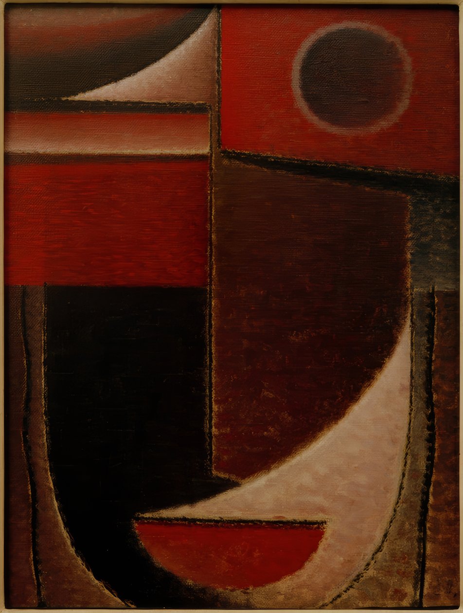 رأس الملخص: الضوء الأحمر ، 1930 بواسطة Alexej von Jawlensky