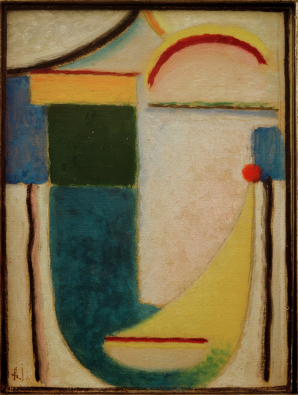 رأس الملخص: رسم تخطيطي لـ "فروست" بواسطة Alexej von Jawlensky