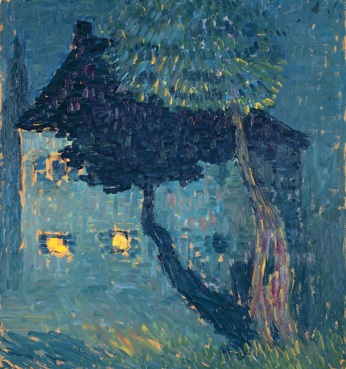 كوخ في الغابة ، 1903 (زيت على خشب) بواسطة Alexej von Jawlensky