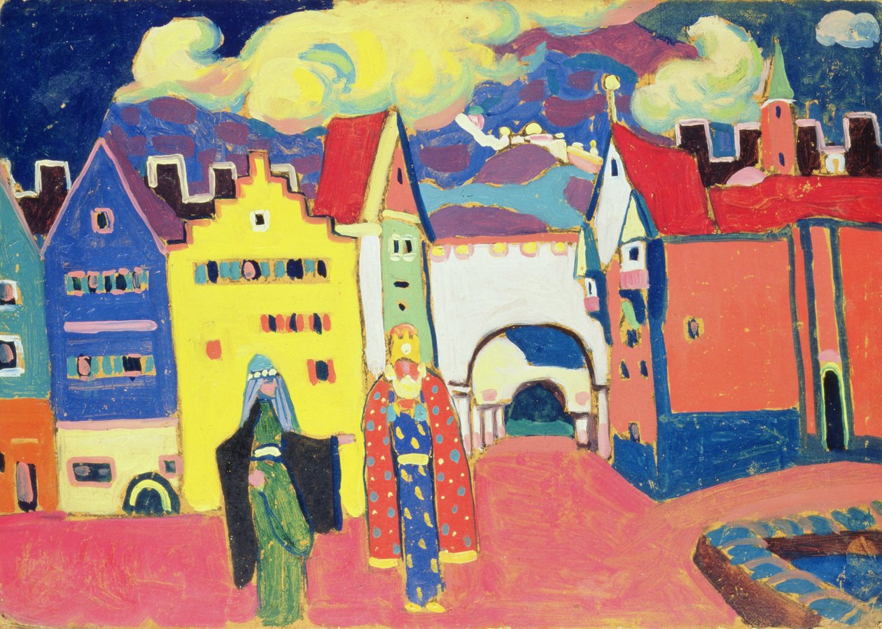 أورينتال تاون ، 1908 (زيت على الكرتون) بواسطة Alexej von Jawlensky