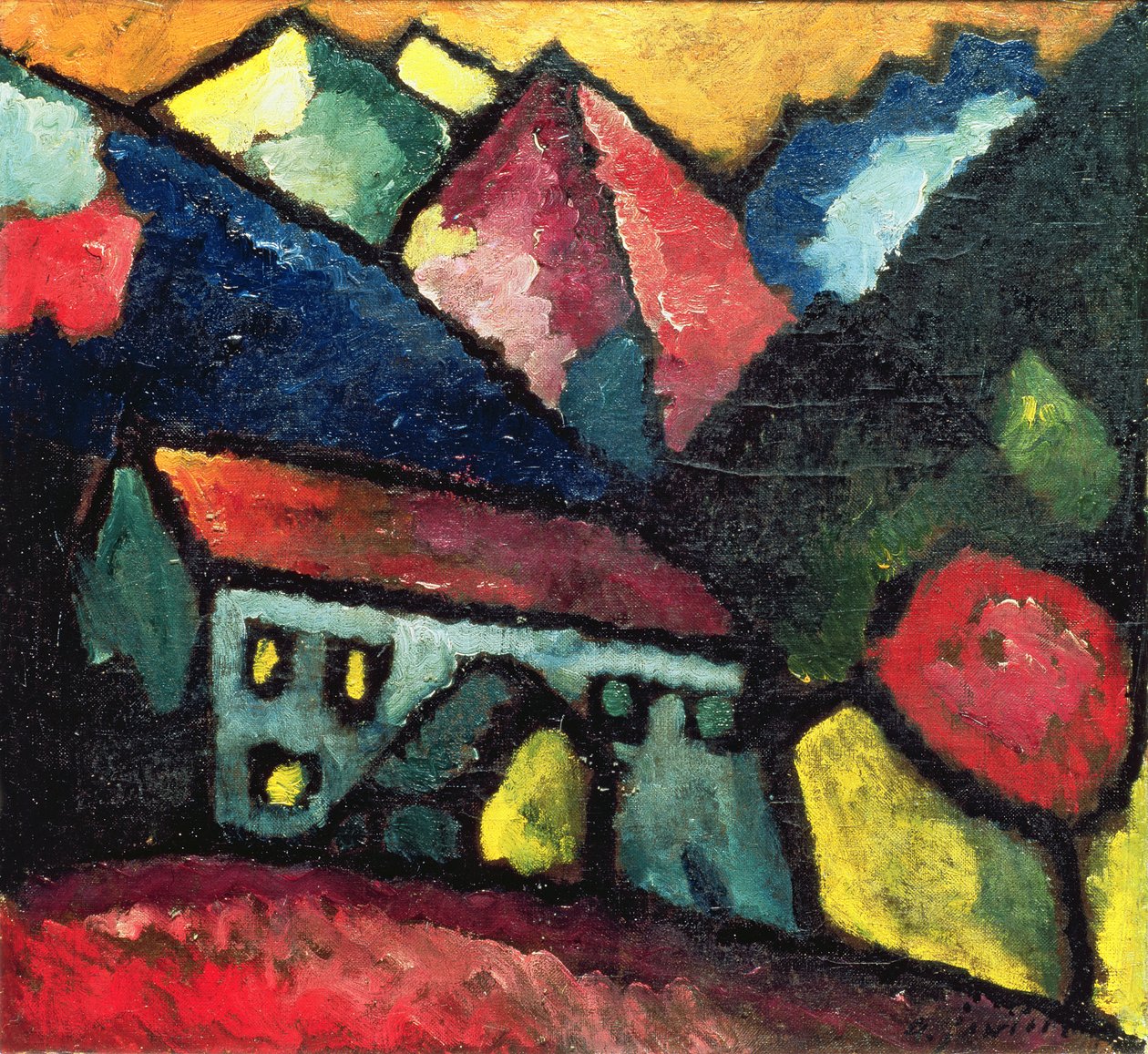منزل في الجبال ، حوالي 1912 بواسطة Alexej von Jawlensky